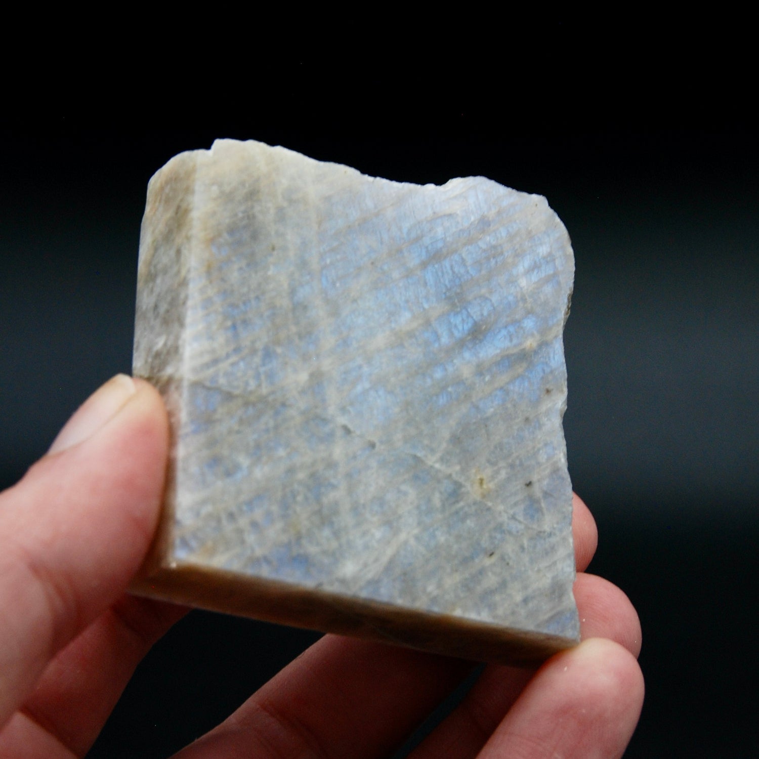 Flashy Rainbow Moonstone Sunstone Crystal Slab, Thick Rainbow Moonstone Slice, India