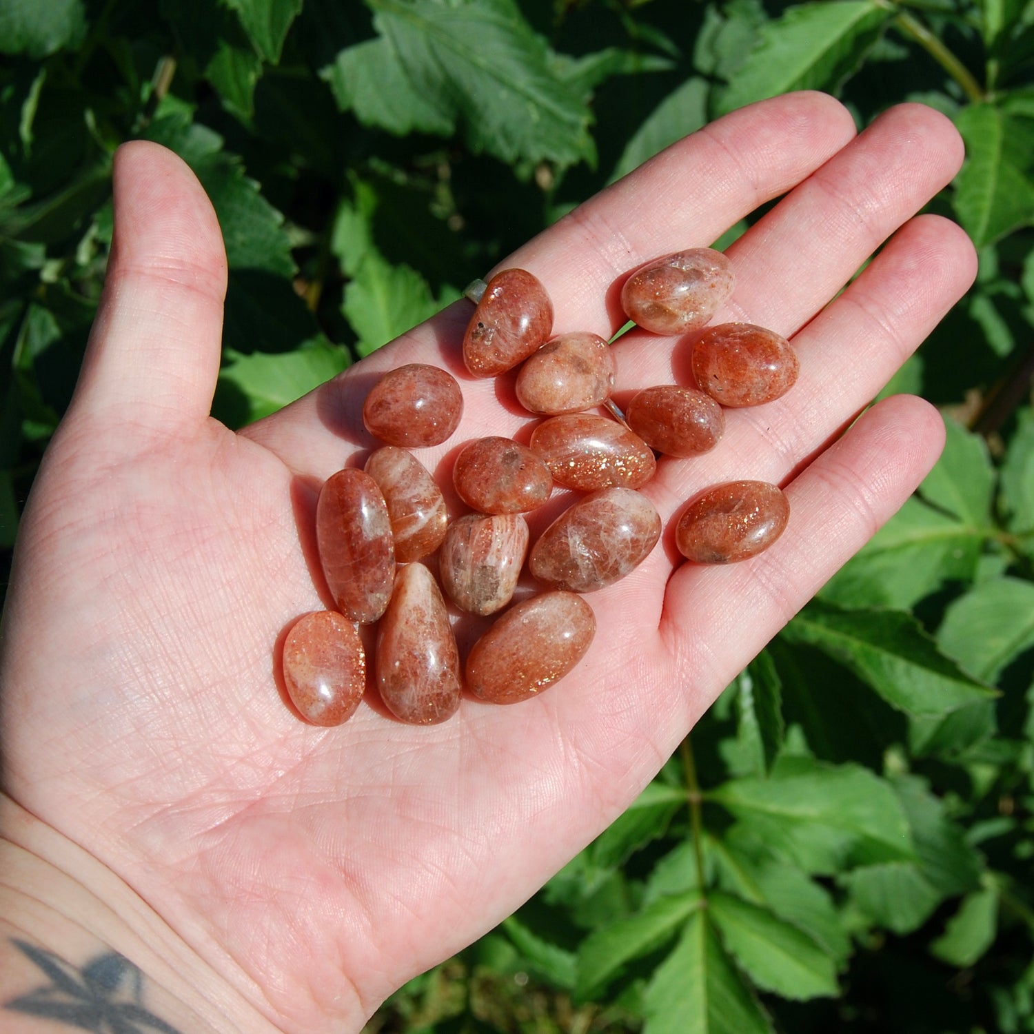 Super Flashy Sunstone Crystal Tumbled Stones
