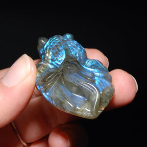 Labradorite Carved Crystal Goldfish