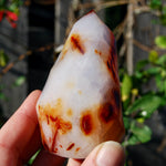 Carnelian Crystal Flame, Carnelian Agate Freeform Tower, Madagascar