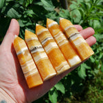 Banded Orange Calcite Crystal Tower, Pakistan