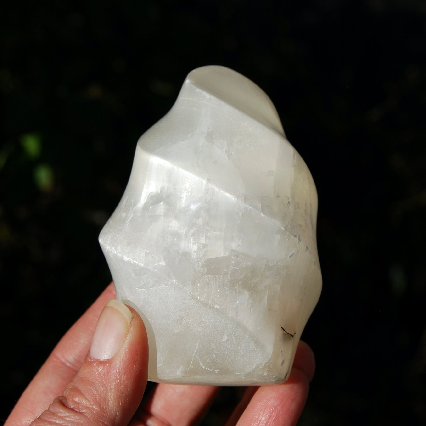 White Light Selenite Crystal Flame
