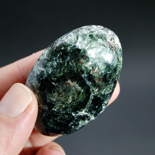 Seraphinite Crystal Palm Stone, Russia