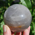 Hematoid Blue Rose Quartz Crystal Sphere