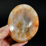 Orbicular Carnelian Agate Carved Crystal Bowl