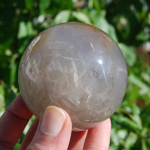 Hematoid Blue Rose Quartz Crystal Sphere