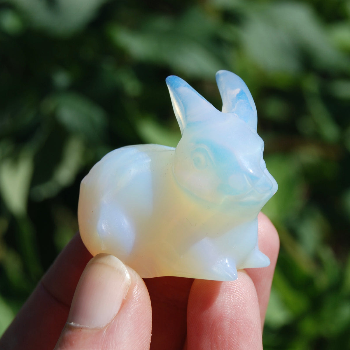 Opalite Carved Crystal Rabbit