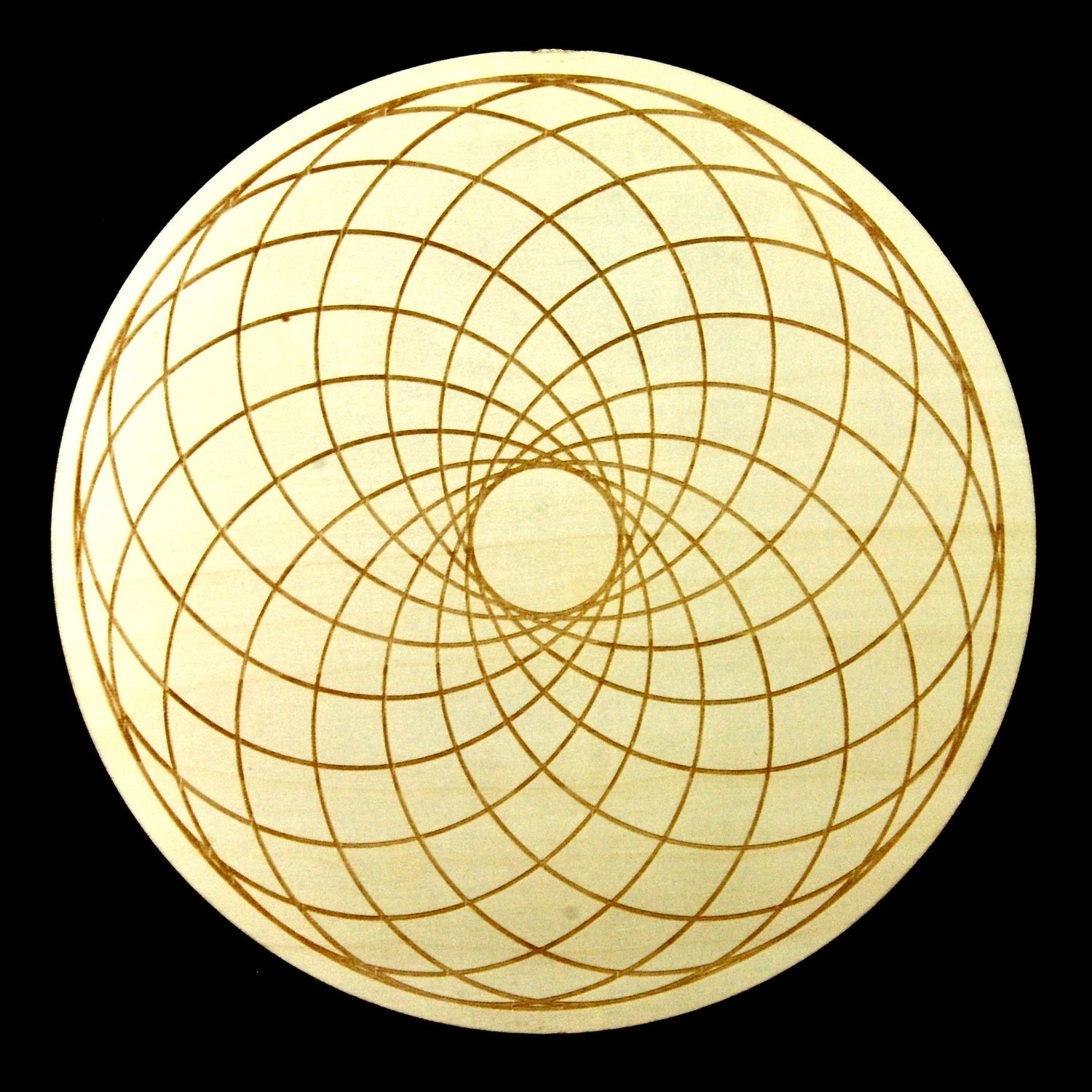 12in Large Wood TORUS Crystal Grid Sacred Geometry Energy Field