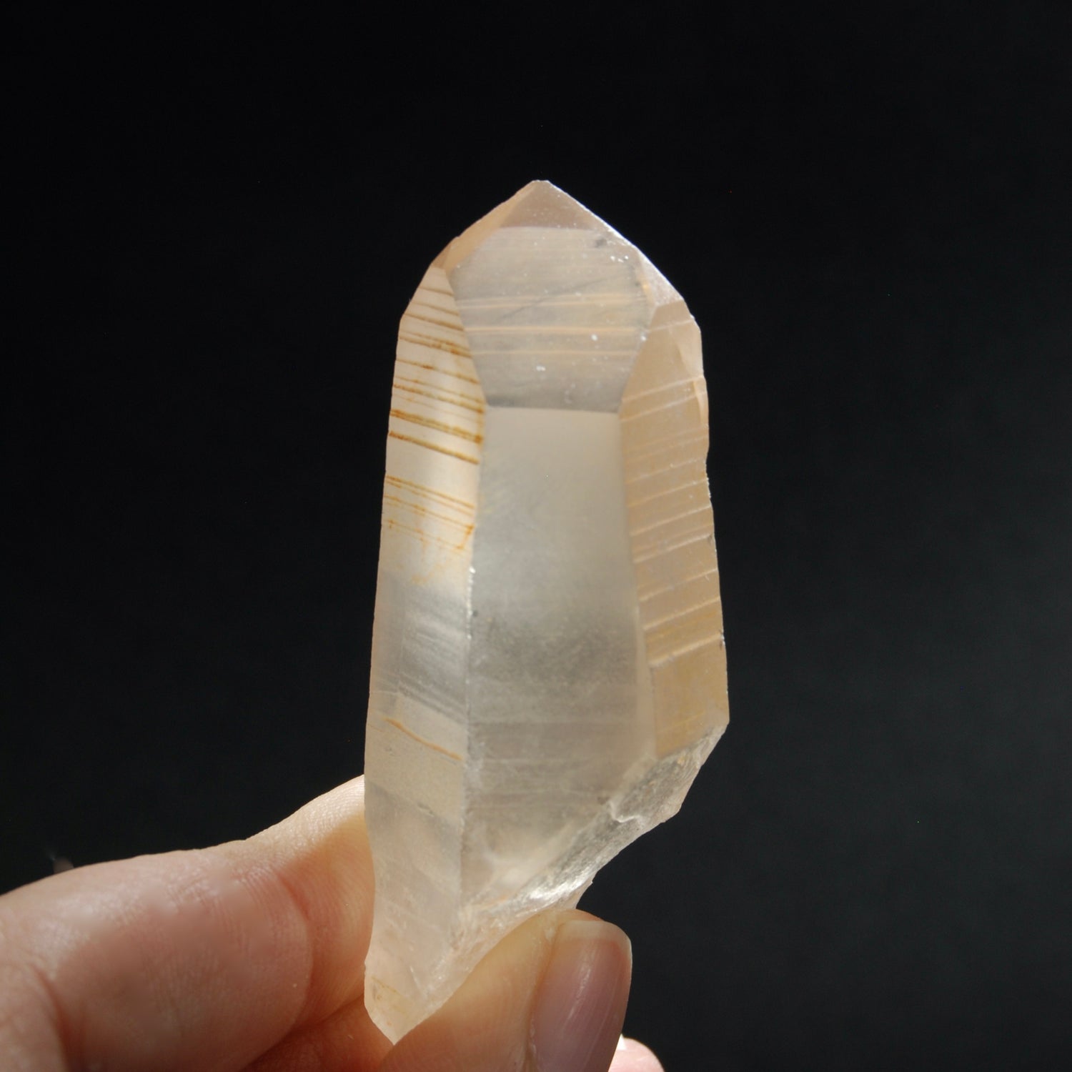 Pink Shadow Lemurian Seed Quartz Crystal
