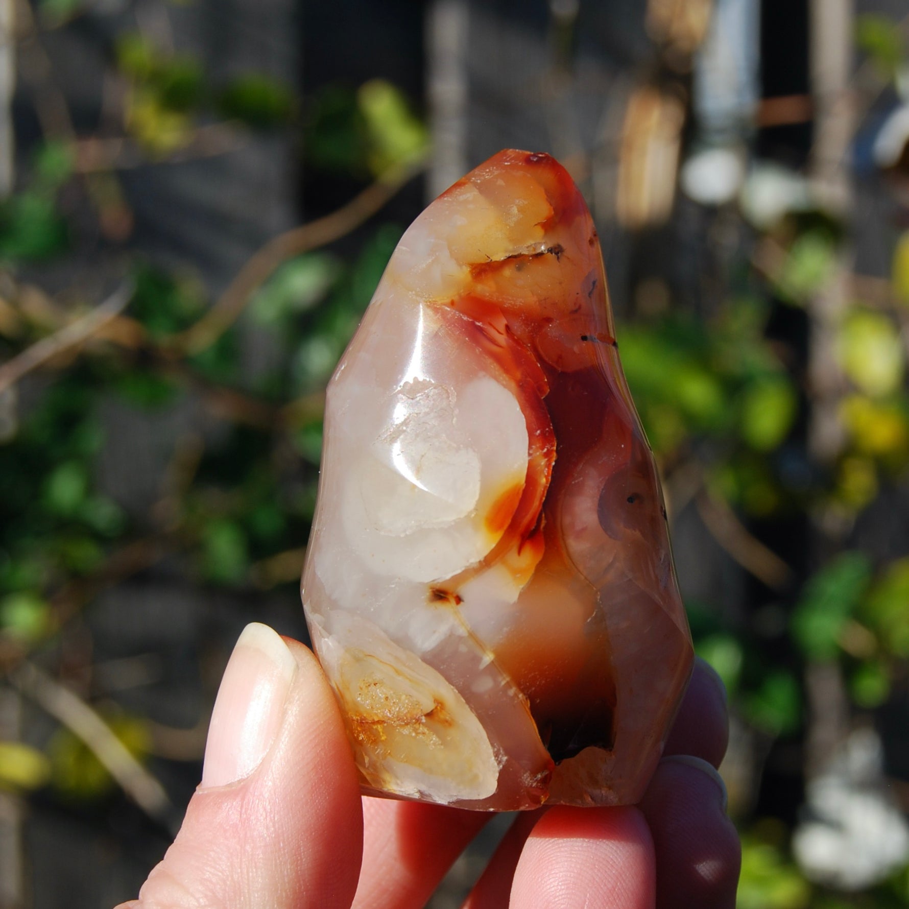 Carnelian Crystal Flame, Carnelian Agate Freeform Tower, Madagascar