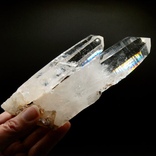 Tantric Twin Double Channeler Colombian Blue Smoke Lemurian Crystal Starbrary, Record Keepers Self Healed Optical Quartz, Santander, Colombia