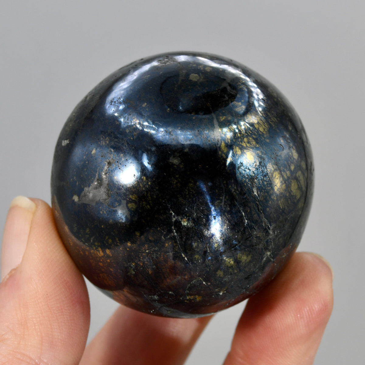 RARE Covellite Crystal Sphere, AAA Top Quality Blue Covelite, Peru