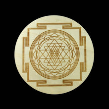 Load image into Gallery viewer, 12in Large Wood SRI YANTRA Crystal Grid Sacred Geometry
