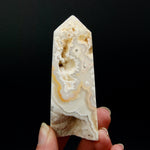PINK Crazy Lace Agate Druzy Filled Crystal Tower, Indonesia