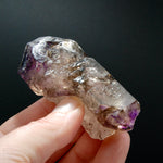 ET DT Elestial Amethyst Quartz Crystal Scepter, Gemmy Smoky Chiredzi Amethyst, Zimbabwe