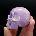 AAA Lavender Phosphosiderite Carved Crystal Skull, Peru