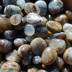 Blue Andean Opal Crystal Tumbled Stones, Peru