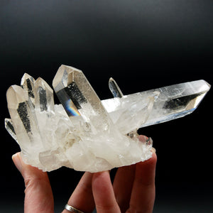 STUNNING Starburst Lemurian Silver Quartz Crystal Starbrary Cluster, Isis Face Channeler Record Keepers Optical Corinto Quartz, Brazil