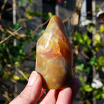 Carnelian Crystal Flame, Carnelian Agate Freeform Tower, Madagascar