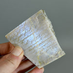 Flashy Rainbow Moonstone Sunstone Crystal Slab, Thick Rainbow Moonstone Slice, IndiaFlashy Rainbow Moonstone Sunstone Crystal Slab, Thick Rainbow Moonstone Slice, India