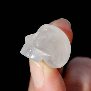 1in Clear Quartz Carved Crystal Skull