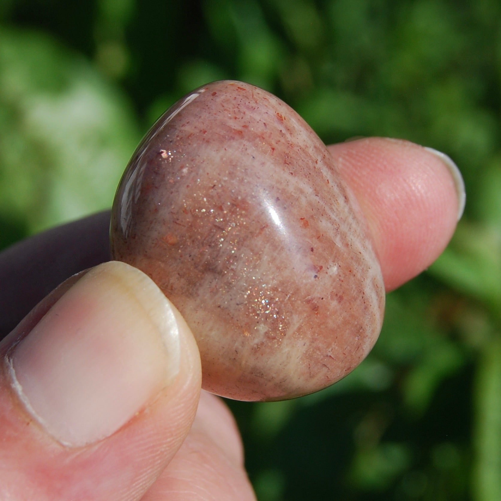 Flashy Sunstone Crystal Tumbled Stones, India