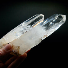 Load image into Gallery viewer, Tantric Twin Double Channeler Colombian Blue Smoke Lemurian Crystal Starbrary, Record Keepers Self Healed Optical Quartz, Santander, Colombia
