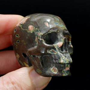 Plumite Jasper Carved Crystal Skull