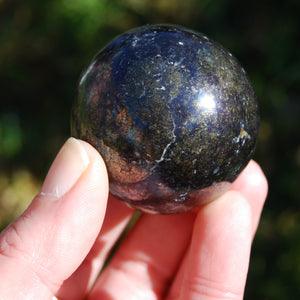RARE Covellite Crystal Sphere, Blue Covellite Crystal, Peru