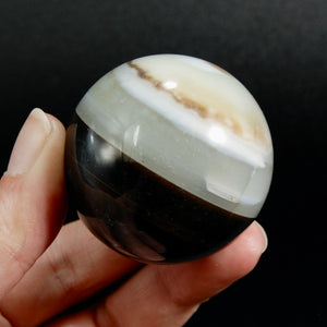 Sulemani 'Eye of Shiva' Banded Sardonyx Crystal Sphere, India