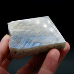 Flashy Rainbow Moonstone Sunstone Crystal Slab, Thick Rainbow Moonstone Slice, India