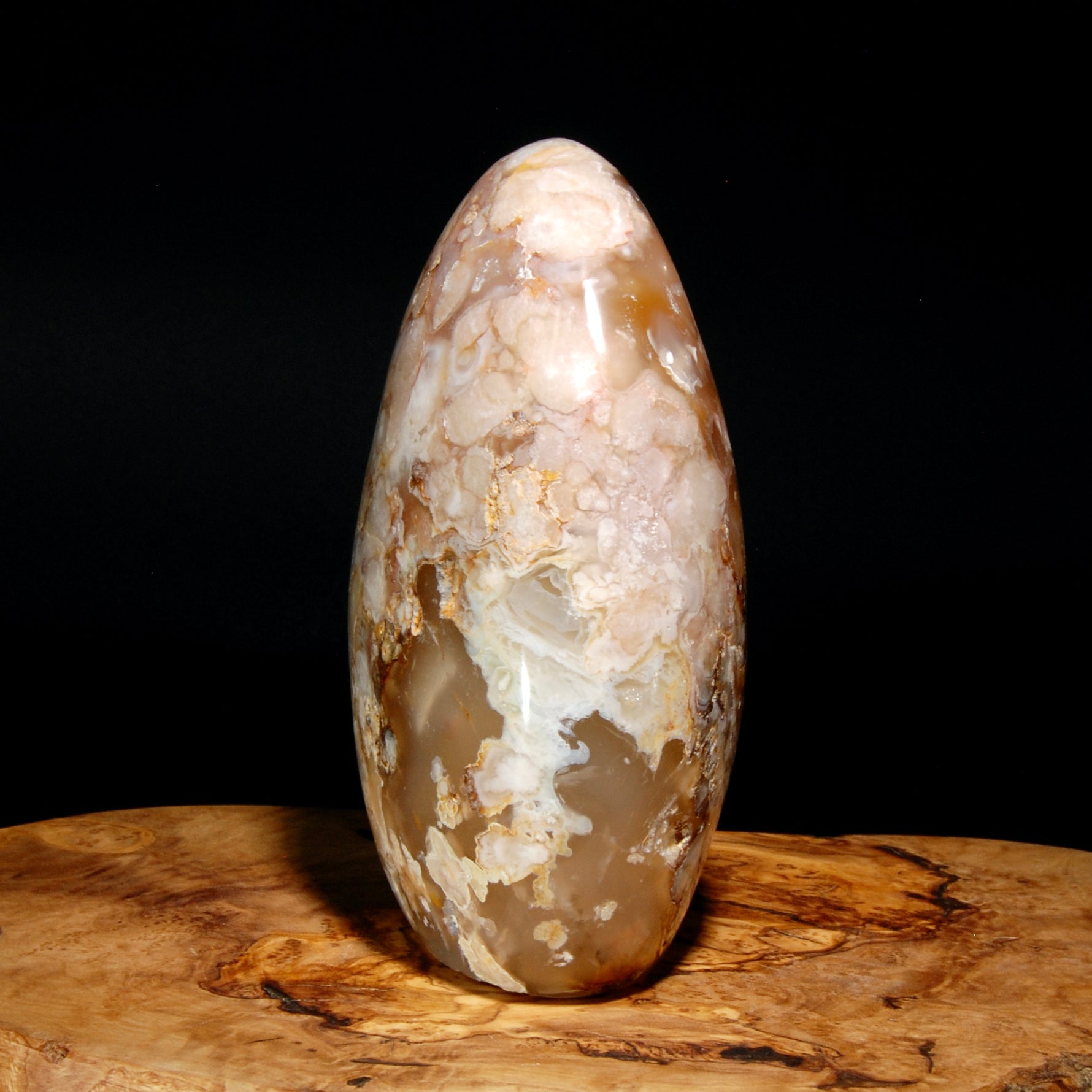 Sakura Flower Agate Crystal Freeform Tower, Pink Lavender Peach Sakura Agate,  Madagascar
