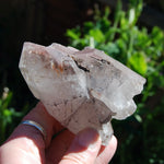 ET Soulmate Isis Face Pink Lithium Lemurian Quartz Crystal Starbrary Specular Hematite, Brazil