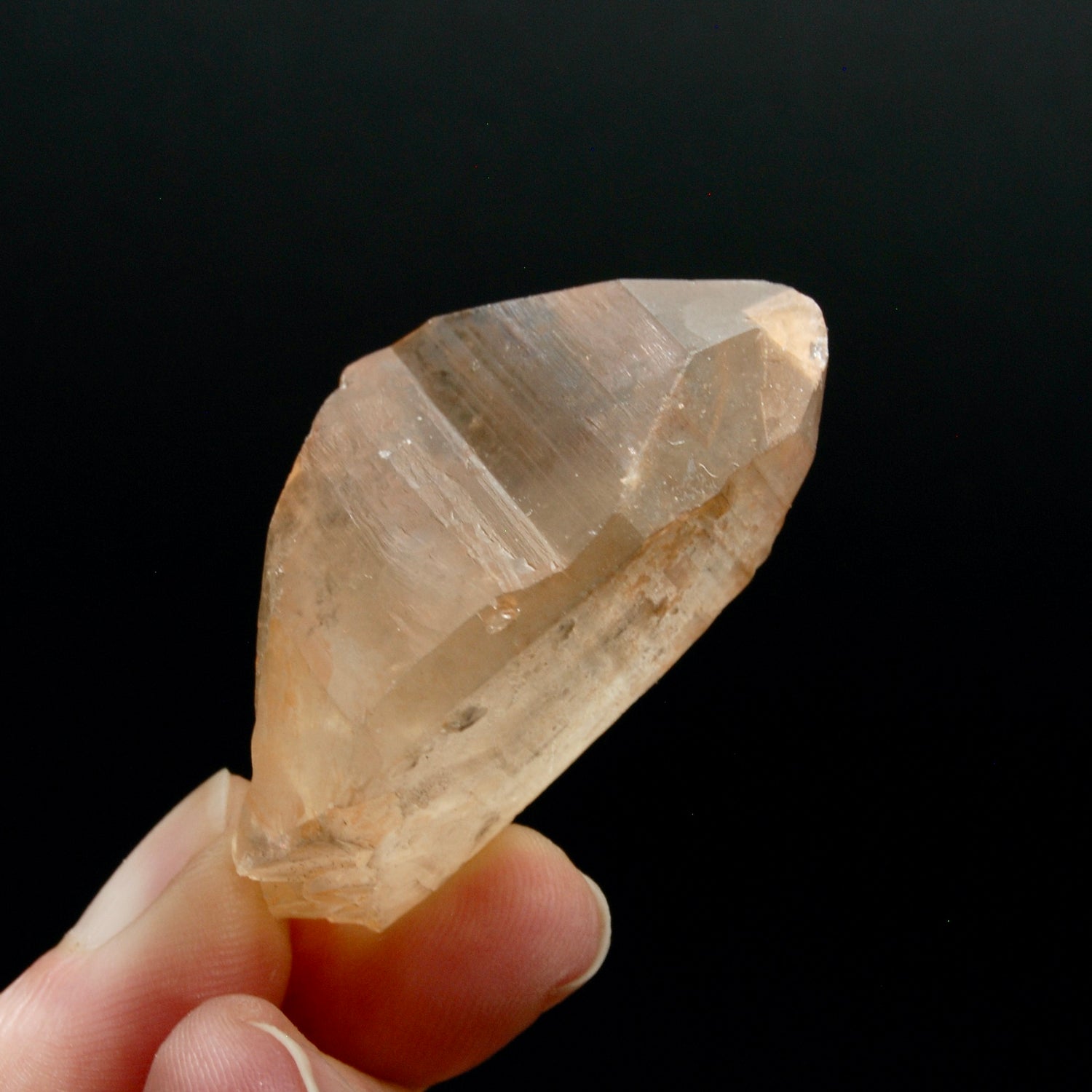 Pink Shadow Lemurian Seed Quartz Crystal, Smoky Scarlet Temple Lemurian Crystals, Brazil