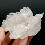 Pink Faden Quartz Crystal Cluster, Colombia