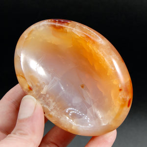 Carnelian Agate Carved Crystal Bowl, Madagascar