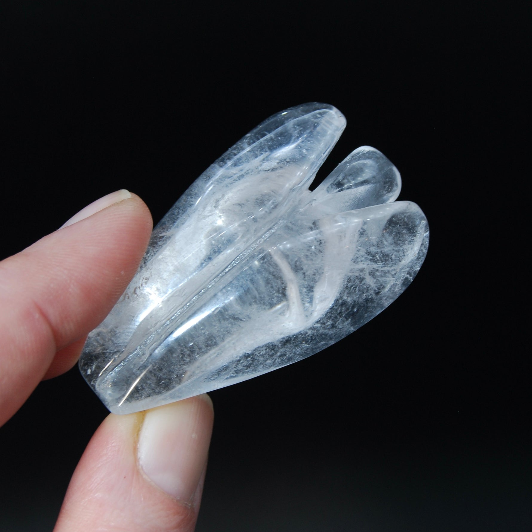 Clear Quartz Carved Crystal Guardian Angel