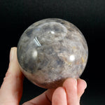 Blue Rose Quartz Crystal Sphere with Golden Healer