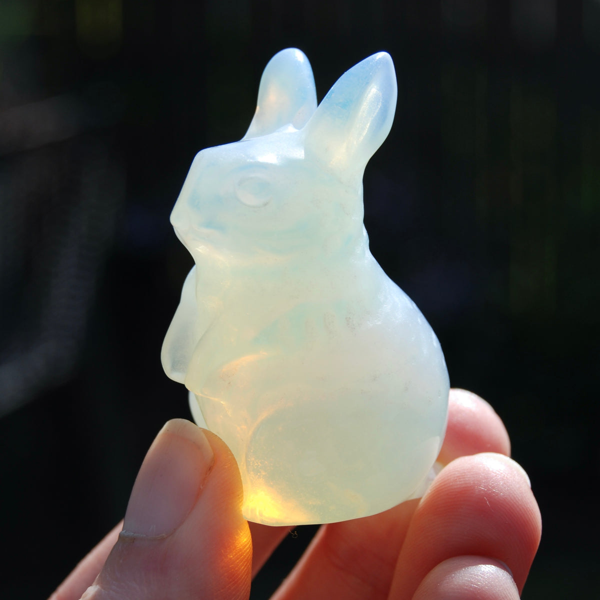 Opalite Carved Crystal Rabbit