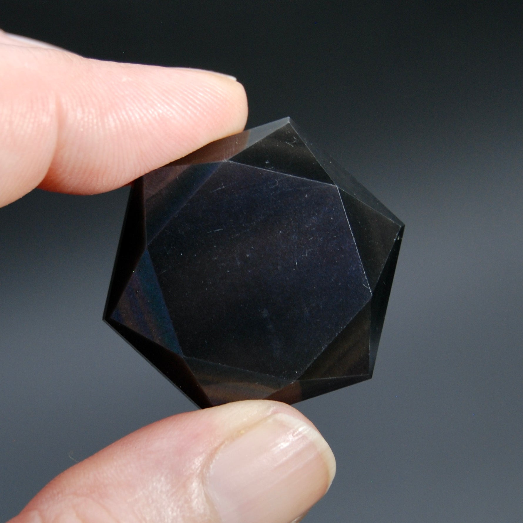 Rainbow Obsidian Crystal Star of David Sacred Geometry