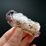 ET DT Elestial Amethyst Quartz Crystal Scepter, Gemmy Smoky Chiredzi Amethyst, Zimbabwe