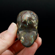 Load image into Gallery viewer, Plumite Jasper Carved Crystal Skull
