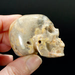 2in Laguna Lace Agate Crystal Skull, Realistic Carved Skull