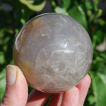 Hematoid Blue Rose Quartz Crystal Sphere