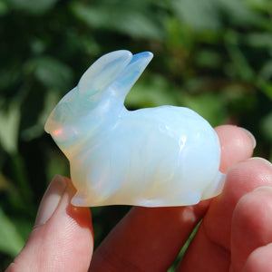 Opalite Carved Crystal Rabbit