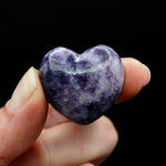 Purple Lepidolite Crystal Heart 30mm