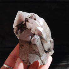 Load image into Gallery viewer, ET Soulmate Isis Face Pink Lithium Lemurian Quartz Crystal Starbrary Specular Hematite, Brazil
