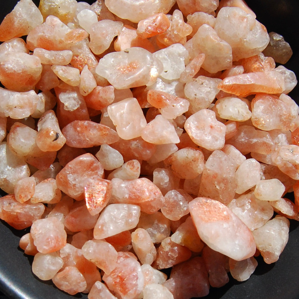 Flashy Sunstone Crystal Raw Stones, Extra Small Sunstone Crystals, India