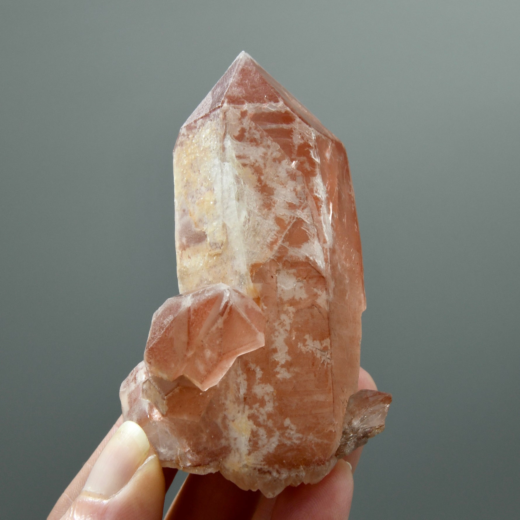 Tantric Twin Strawberry Pink Scarlet Temple Lemurian Seed Quartz Crystal Starbrary Dreamsicle, Brazil