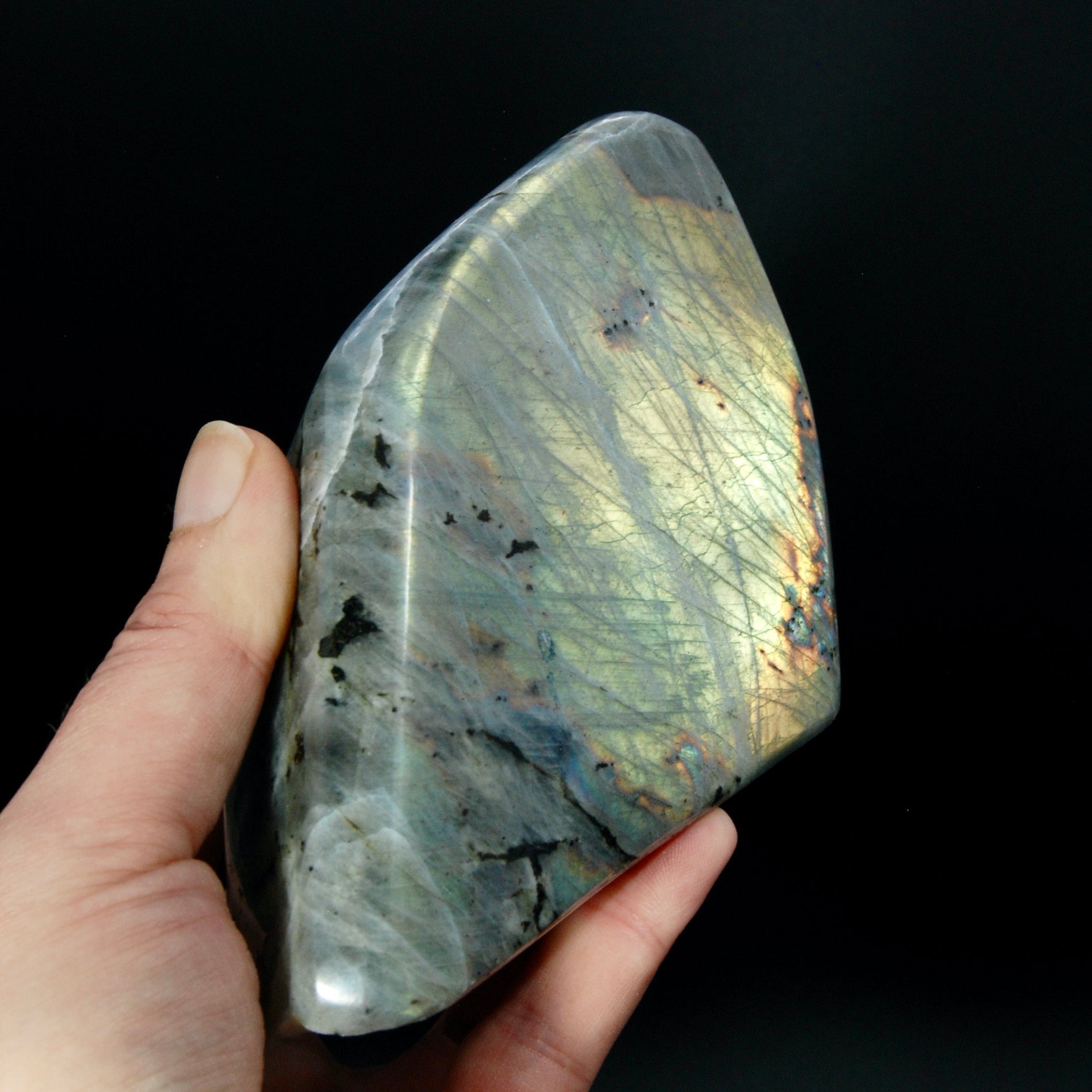 Yellow Labradorite Crystal Freeform Tower